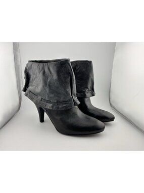Nine West In Love Widow Victorian Women’s Size 6.5 M Black Leather Vintage Boots